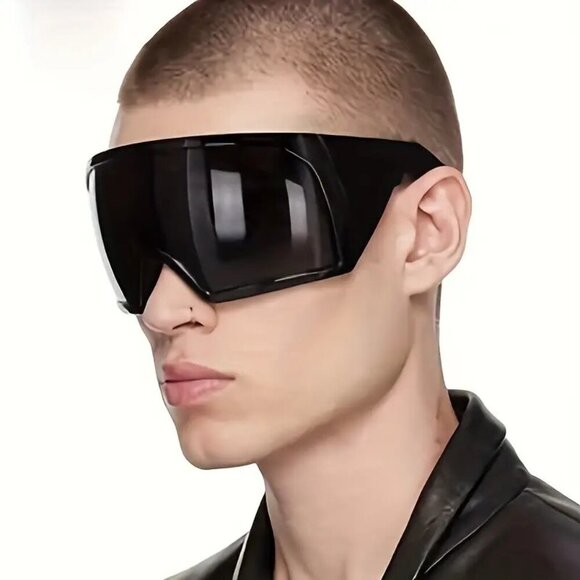 Men's Rave Curved Lens Lampshade Sunglasses